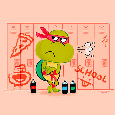 TMNT cartoon character art doodle drawing illustration ninja turtles tmnt
