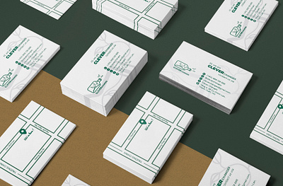 Cleverchanges Business card branding business card business cards businesscard design ecofriendly flat graphic design green design minimal vector