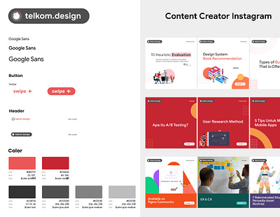 Socmed DEX Portofolio content design design figma instagram ui ux