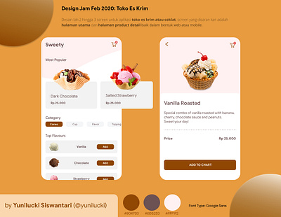 Design Jam Portofolio app design figma icecream icecreamapp mobile app ui ux