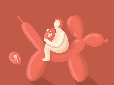 Red Balloons balloon clown coronavirus covid 19 covid19 deadly illustration play red red balloon vector virus