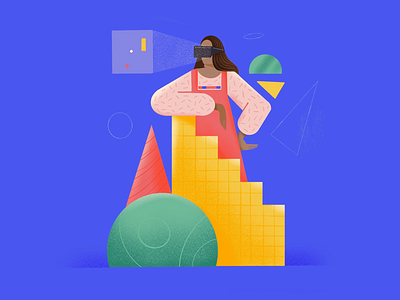 VR 2020 ai ar geometric illustration india mumbai procreate ui vr