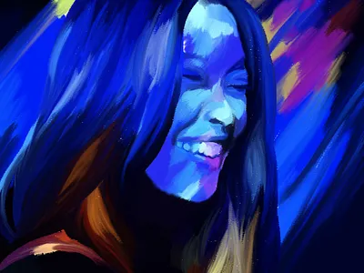 Winnie in the shadow art design digital painting illustration