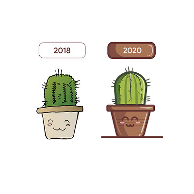 Little Cactus Transformation cactus graphic illustration plant plantillustration plants vector vector art vector illustration vectors