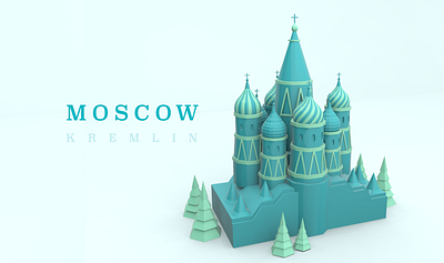 Moscow - KREMLIN 3d art illustration vectary vectary 3d