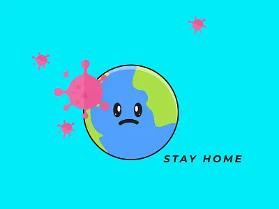 Stay Home branding colours corona coronavirus design icon typography vector