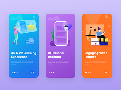 Educational App - Onboarding adobexd app design ui uidesign uidesigner uidesigns uiux uiuxdesign user userexperience ux