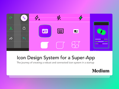 Icon Design System blog branding icons illustration medium visual design