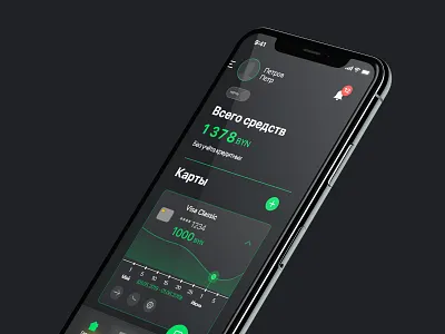 Bank IOS app banking banking app dark dark mode dark theme dark theme ui dark ui flat flat ui ios 14 ios app mobile mobile app mobile app design mobile design
