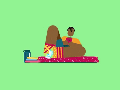 Fancy socks bedroom dreadlocks flat illustration flats vector illustration