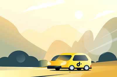 Cars driving design illustration ui