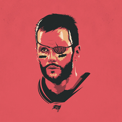 Tom Brady buccaneer design football illustration illustrator nfl patriot pirate portrait tom brady vector