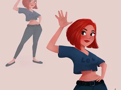 Sugarly Smoke cartoon character art character concept character design concept art girl girl drawing illustration visual development woman