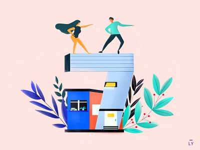 Seven Year Itch animation app icon illustration logo
