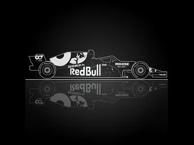 Scuderia AlphaTauri art design flat formula 1 illustration illustration design illustrator minimal racing redbull reflection vector