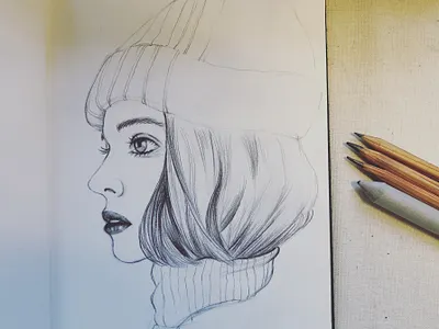 pencil sketch practice illustration