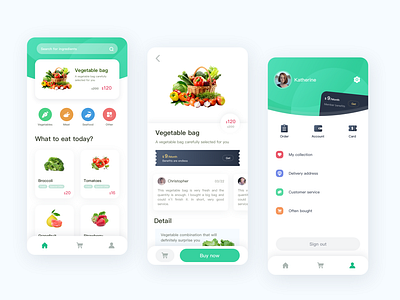 Buy ingredients APP design interface ui ux