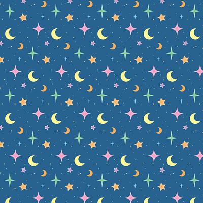 An galaxy themed pattern illustration illustration art pattern pattern art