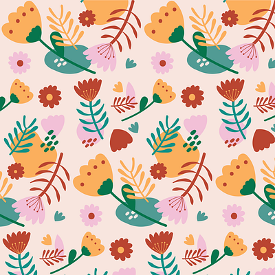 Flowers pattern digital art illustration illustration art pattern pattern art