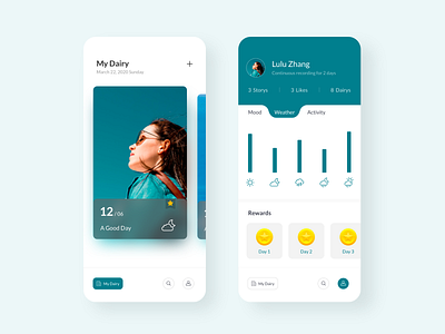 Dairy Application app design icon illustration typography ui ux