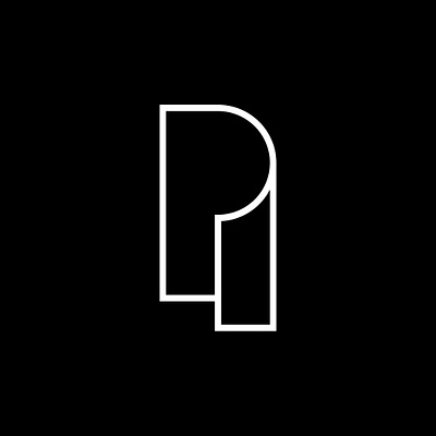 P 36 days of type animation black white geometrical letter lines minimal motion p type typeface typography
