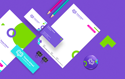 Varena School Branding branding creative dashboard design illustration logo portfolio profile template typography