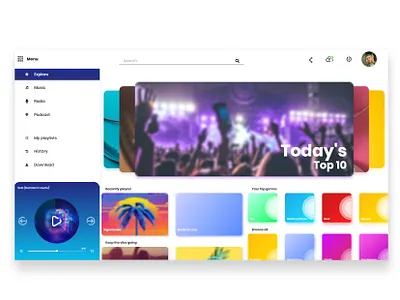 music app for desktop deezer design landing page music music app music player photoshop redesign spotify ui design uiux web design website xd xd design