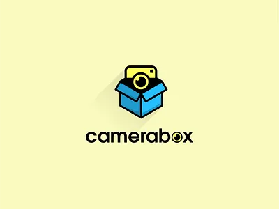 camerabox box camera camera icon design logo template vector