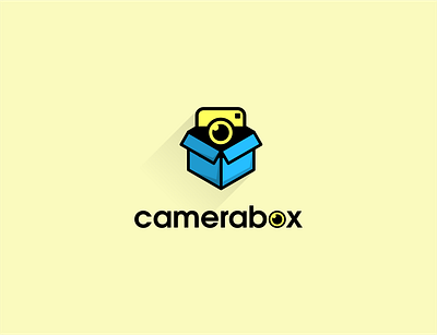 camerabox box camera camera icon design logo template vector