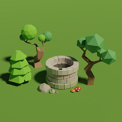 Low poly art in Blender 3d 3dart 3dmodeling blender3d lowpoly