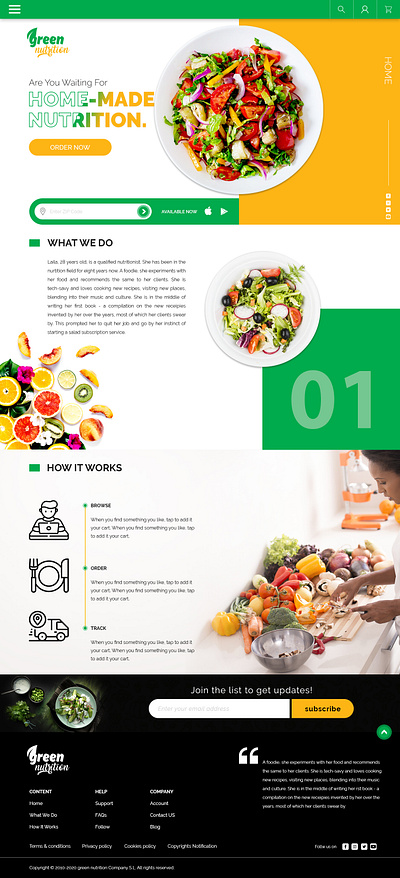 Nutrition branding ui