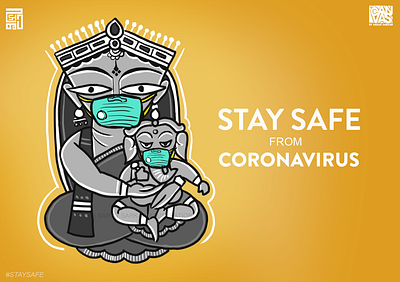 StaySafe from COVID19 art coronavirus covid19 creative illustration painting photoshop saikat sarkar illustration