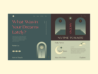 Dream Synopsis design dreams illustration interface moon stars ui ux web webdesign