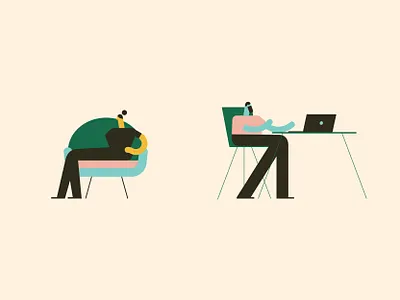 People 3 design flat illustration vector