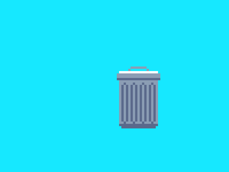 Trash Can Topple Demo Dribbble 8bit 8bitart animation digitalart gameart pixelanimation pixelart puppy retro ドット絵