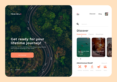 TravelX Desktop design desktop product design travel app traveling