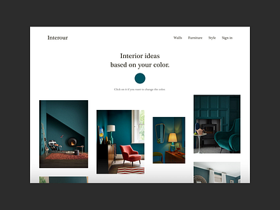 Interour - Interior design generator branding design lettering minimal type typography ui uiux userexperience userinterface ux web webdesign