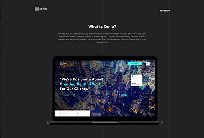 Xenia website - Redesign concept ui ux website