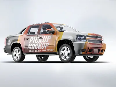 4x4 Pickup Truck Mockup 3d 4x4 branding car graphic design lorry mockup design suv truck vehicle