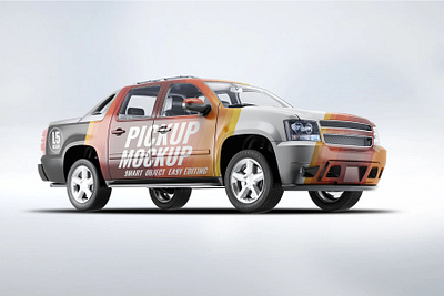 4x4 Pickup Truck Mockup 3d 4x4 branding car graphic design lorry mockup design suv truck vehicle