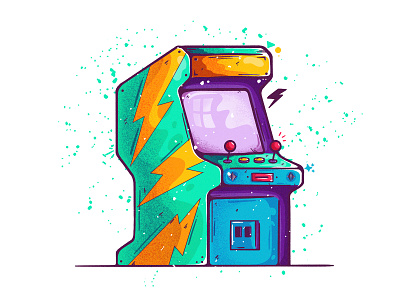 ARCADE! 2020 arcade childhood coins corona flash flat games illustration ipad pro joystick mario old player quarantine retro sketch texture vibrant