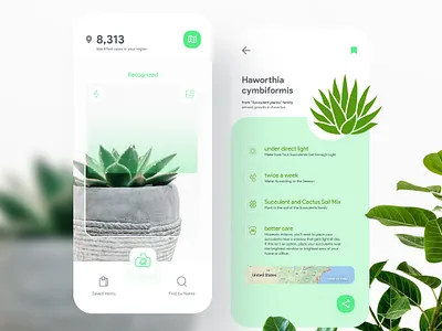 Plant ID 2020trend adobexd app app design app screen clean app color design flat frebie icon minimal app design plant product scan trending design ui uitrend ux