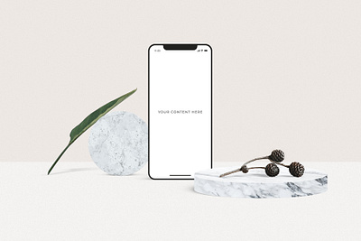 Minimal Scene Creator brand creator device layout marble minimal mockup phone phone app plant presentation realistic scene scene creator showcase ui ux