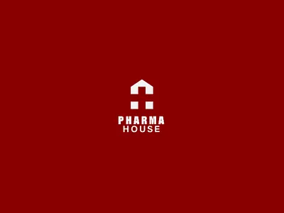 Pharma House logo concept pharma mark house logo
