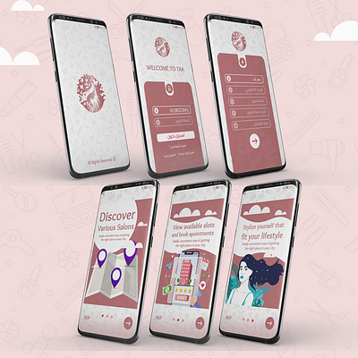 UI TAA MOBILE APP app graphic graphic design illustrator login screen mobile mockup socialmedia ui ux ui design