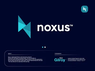 noxus blue design gradient letter logo logo design logodesign modern technology