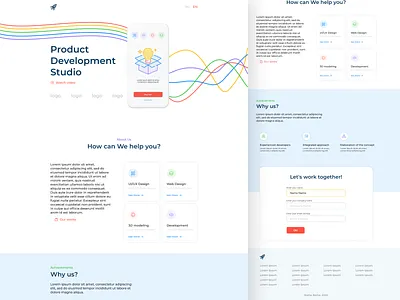 Design for Product Development Studio adobe adobe xd design figma landing landing page sudio ui web web studio