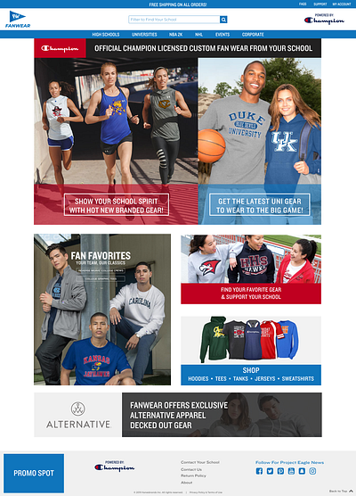 Champion Fanwear Home Page (First Look) web