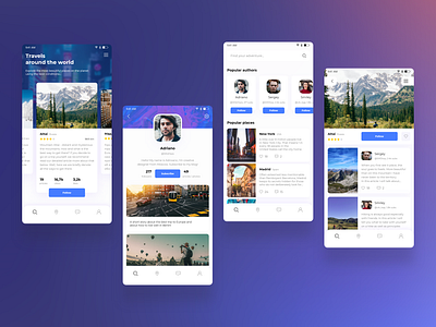 Travel Blog UI | Creative Month #15 app design travel travel app travel blog travel blogger ui