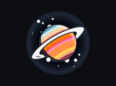 Saturn astro astronomy dark icon icons illustration nasa planet saturn space